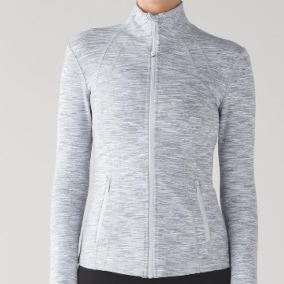 Lululemon Define Jacket Heathered Light Gray Hiking Gym Athletic Comfy Women's 6 - Picture 1 of 16